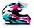 Capacete Fechado Fw3 Gtn Super Azul Tifanny Com óculos interno - comprar online