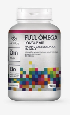 Suplemento Complexos de Ômegas 3 e 6 Longue Vie FullÔmega – AKMOS (óleo de linhaça, prímula, borragem e vitamina E)