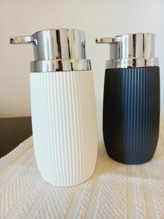 Dispenser de jabón con tapa cromada - Color gris - Colores Deco Home