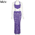 Kliou conjunto de duas peças de malha saia feminina elegante elegante volta cri - comprar online