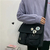 Imagem do Bolsa transversal em lona diagonal para mulheres, grande capacidade, monocromát