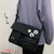 Bolsa transversal em lona diagonal para mulheres, grande capacidade, monocromát - loja online