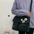 Bolsa transversal em lona diagonal para mulheres, grande capacidade, monocromát - comprar online