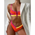 Vintage retro biquíni retalhos maiô tanga brasileira sexy banho feminino - comprar online