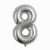 Globo Numero Plateado 40cm - tienda online