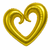 Globo Corazon Calado New Metalizado 60cm - Mega Show