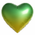 Globo Corazon Degrade Metalizado 45cm - Promo 50u