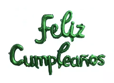 SET FELIZ CUMPLEAÑOS CURSIVA 200 CM - comprar online