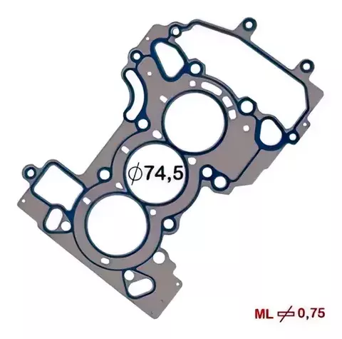 Junta Cabeçote Onix Turbo Tracker 12v Asp Turbo Aço 0,75mm