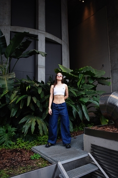 Jean nuclear azul