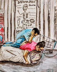 "Sistema óseo al paso " (obra original)