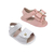Kit 2 Pares Sandálinha Bebê Menina Rosa Laço/Bca Coração Sola Antiderrapante Confortável