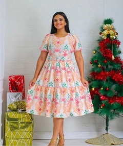 VESTIDO MIDI CREPINHO COM CINTO BRANCO BORDADO 3 na internet