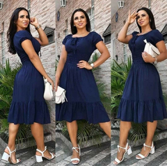 VESTIDO MIDI VISCOLINHO LASTEX