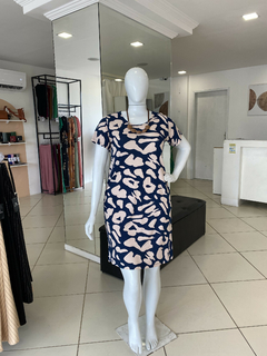 VESTIDO MIDI MALHA ESTAMPADO - comprar online