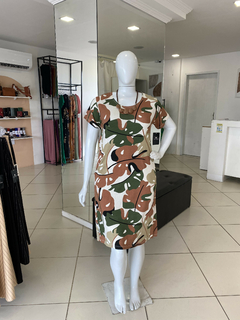 VESTIDO MIDI MALHA ESTAMPADO - comprar online