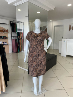 VESTIDO MIDI MALHA ESTAMPADO - comprar online