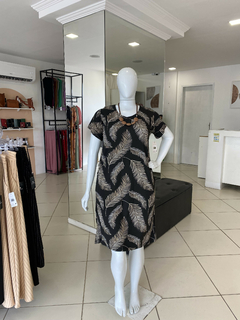 VESTIDO MIDI MALHA ESTAMPADO - comprar online