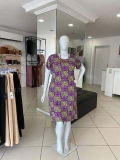 VESTIDO MIDI MALHA ESTAMPADO - comprar online