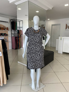 VESTIDO MIDI MALHA ESTAMPADO - comprar online