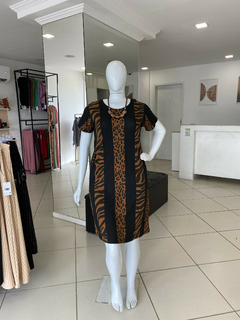 VESTIDO MIDI MALHA ESTAMPADO - comprar online