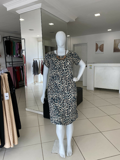 VESTIDO MIDI MALHA ESTAMPADO - comprar online