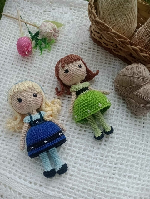 Boneca Elsa ou Ana Amigurumi