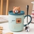 Taza Con Tapa y Cuchara Bear Pudding en internet