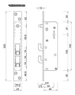 CERROJO PUERTA CORREDIZA BRONSEN - comprar online