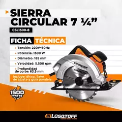 SIERRA CIRCULAR LUSQTOFF CSL1500-8 - comprar online