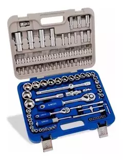 CAJA DE BOCALLAVES Y ACCESORIOS ENC 1/2 Y 1/4, 101 PIEZAS