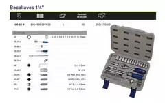 caja de bocallaves y accesorios enc 1/4 35 piezas - comprar online