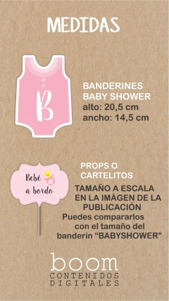Baby Shower Decoración Imprimible, Props - comprar online
