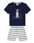 Conjunto Infantil Menino Camiseta e Bermuda Farol Azul Marinho-Milon