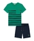 Conjunto Menino Infantil Curto de Camiseta em Meia Malha e Bermuda em Moletom 66252 Luc.Boo