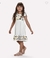 Vestido com Laço Infantil Menina Estampa em Puff Nanai