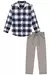 Conjunto de Camisa em Flanela Xadrez e Calça em Sarja Stretch com Elastano 70588 LucBoo - comprar online