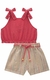 Conjunto de Blusa em Alfaiataria Twill e Shorts em Linho Maquinetado 76983 Kukiê na internet