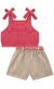Conjunto de Blusa em Alfaiataria Twill e Shorts em Linho Maquinetado 76983 Kukiê - Jujuba Kids & Teen