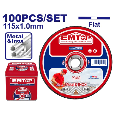 DISCO DE CORTE EXTRAFINO 115x1 ACERO INOX *EMTOP*
