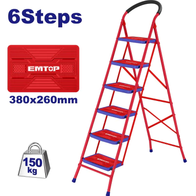 Escalera Metalica Tijera 6 Escalones 150Kg *EMTOP*