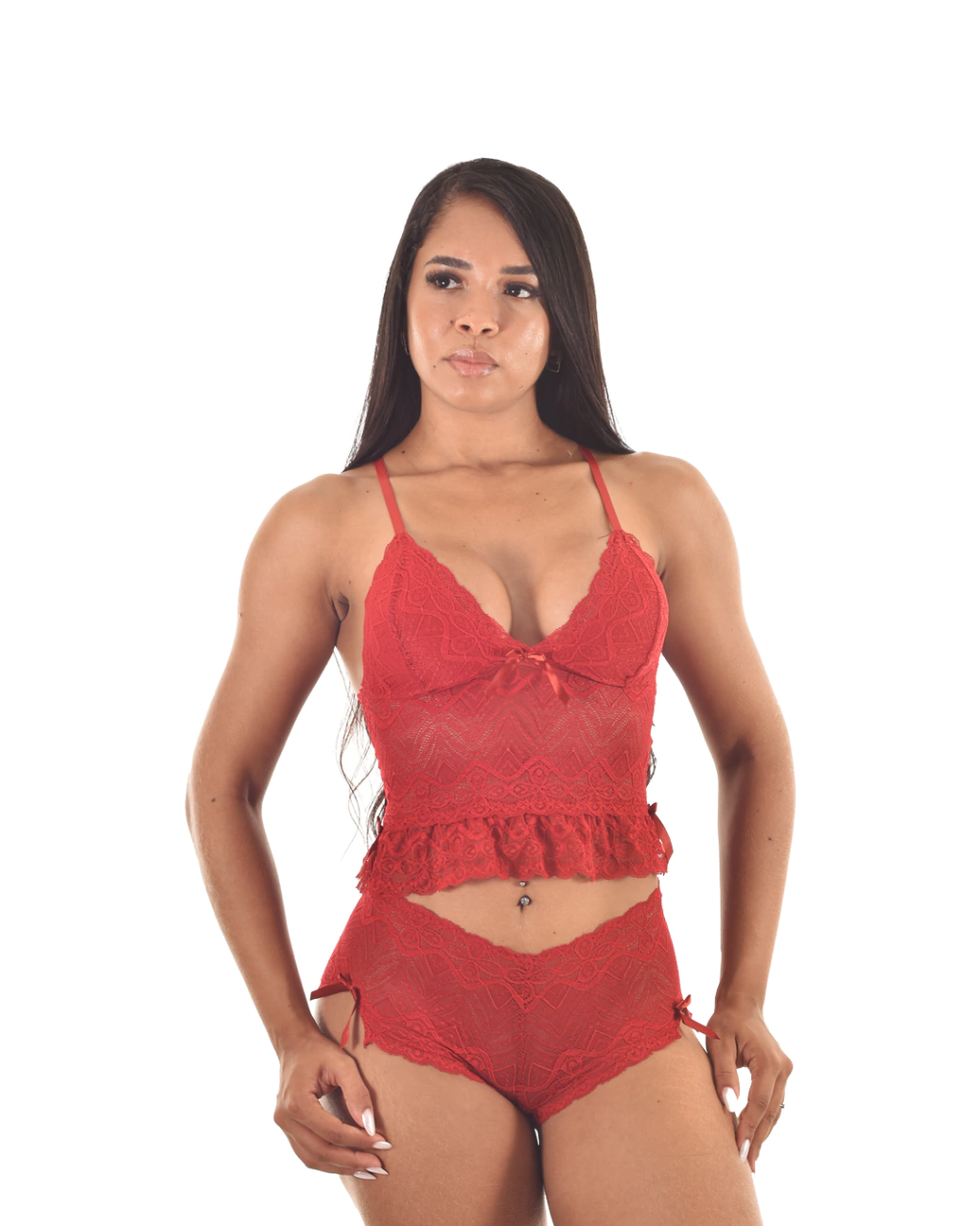 Camisete Rendado com Caleçon | Elegância e Conforto | ref. 8028