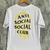 CAMISA PREMIUM ANTI SOCIAL BRANCA COM AMARELO