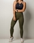 LEGGING CÓS DRAPEADO VERDE MILITAR PWRD BY COFFEE na internet