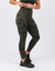 LEGGING CÓS DRAPEADO WORKOUT VERDE MILITAR PWRD BY COFFEE