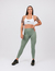 LEGGING CÓS DRAPEADA VERDE AURA PWRD BY COFFEE