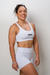 SHORTS EMPINA BUMBUM BRANCO EMANA C/ ETIQUETA PRETA PWRD BY COFFEE