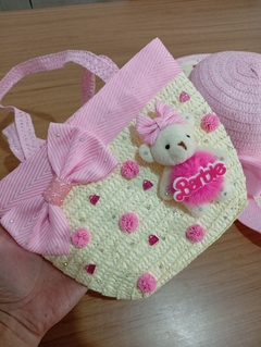 Kit praia bolsinha + chapéu barbie - comprar online