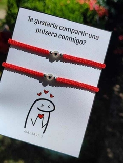 PULSERAS PARA COMPARTIR CON CORAZON QUE BRILLA EN LA OSCURIDAD