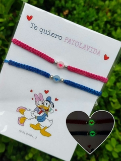 PULSERAS DE PATO DONALD Y DAISY PARA COMPARTIR